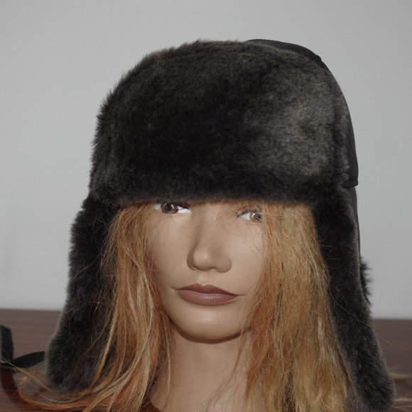 Zavelio Shearling Sheepskin Leather Aviator Large - Picture 2 of 5